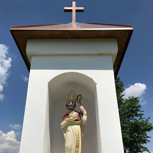 Statue des heiligen Urban in den Weinbergen in Kráľová